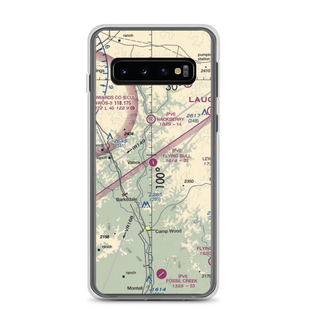 Flying Bull Ranch Airport (TA52) VFR Sectional Samsung Case Samsung Galaxy S10 model shown