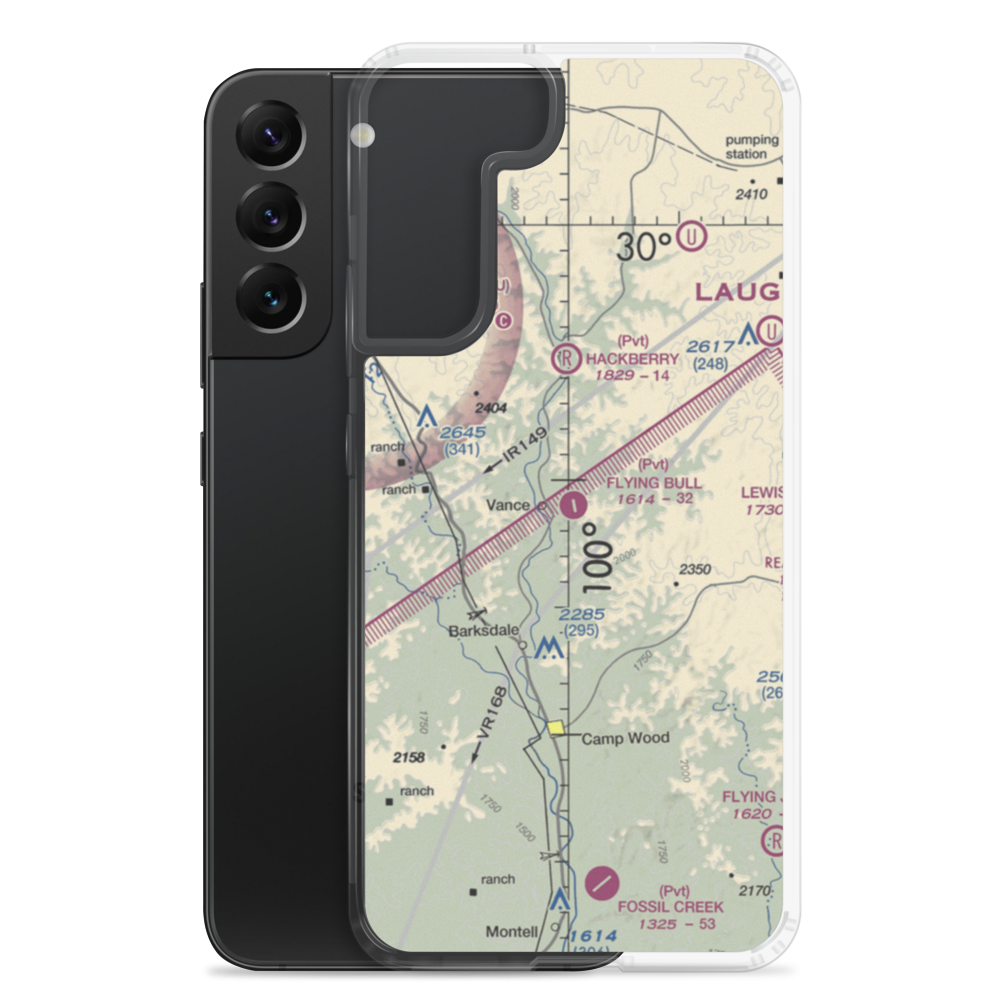 Flying Bull Ranch Airport (TA52) VFR Sectional Samsung Case Samsung Galaxy S22 Plus model shown