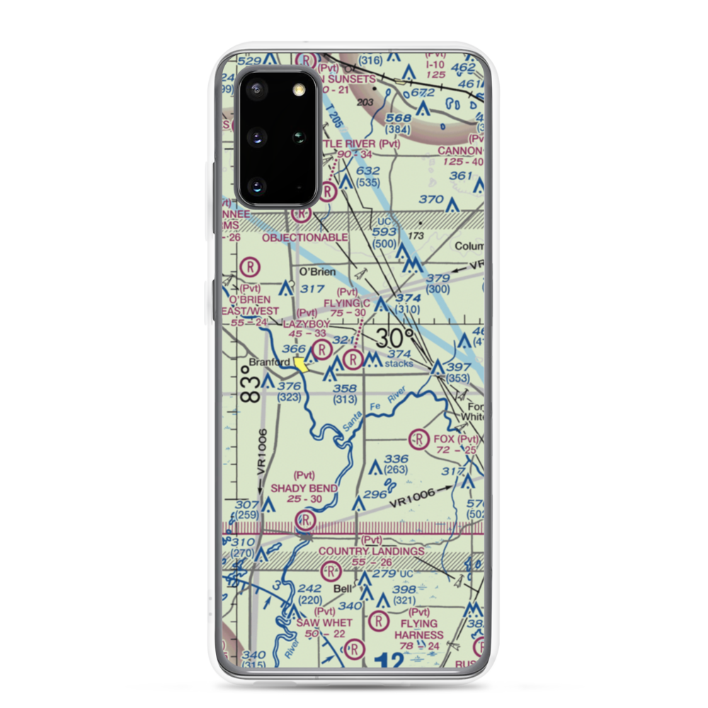 Flying C Farm Airport (FD16) VFR Sectional Samsung Case Samsung Galaxy S20 Plus model shown