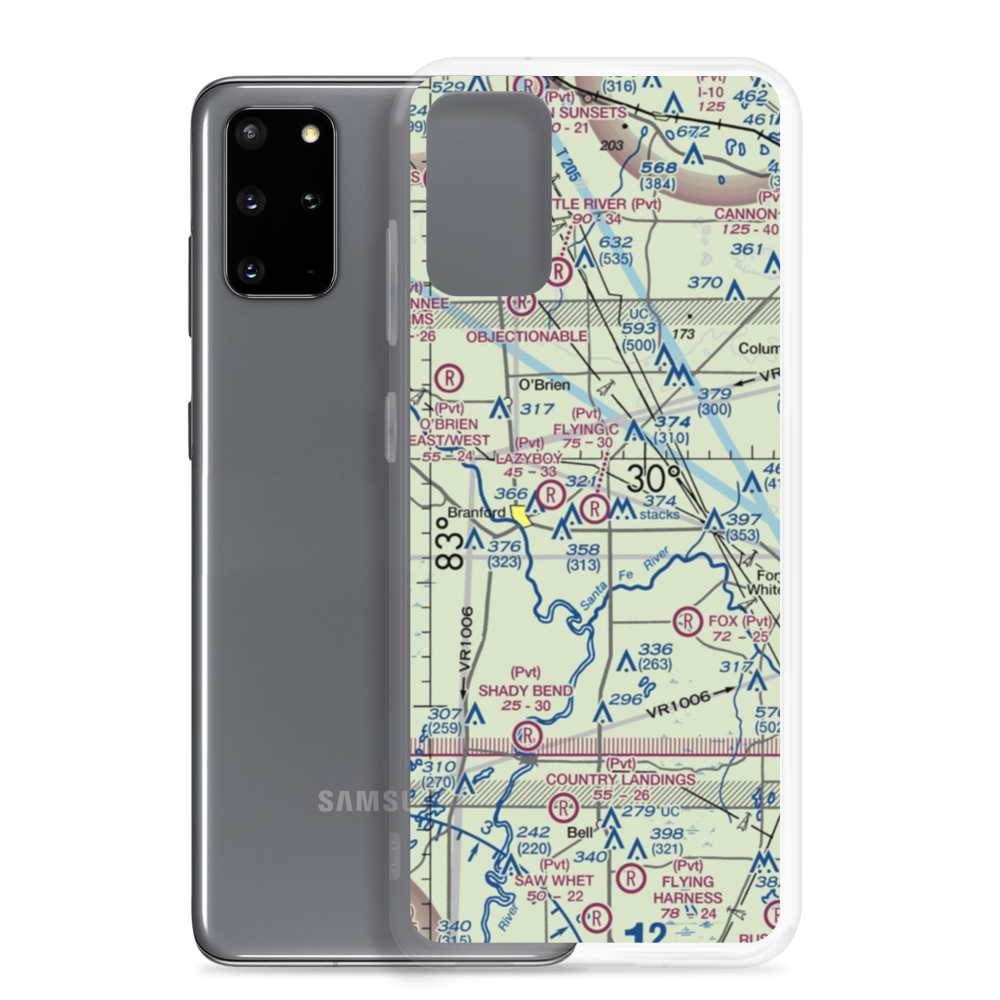 Flying C Farm Airport (FD16) VFR Sectional Samsung Case Samsung Galaxy S20 Plus model shown