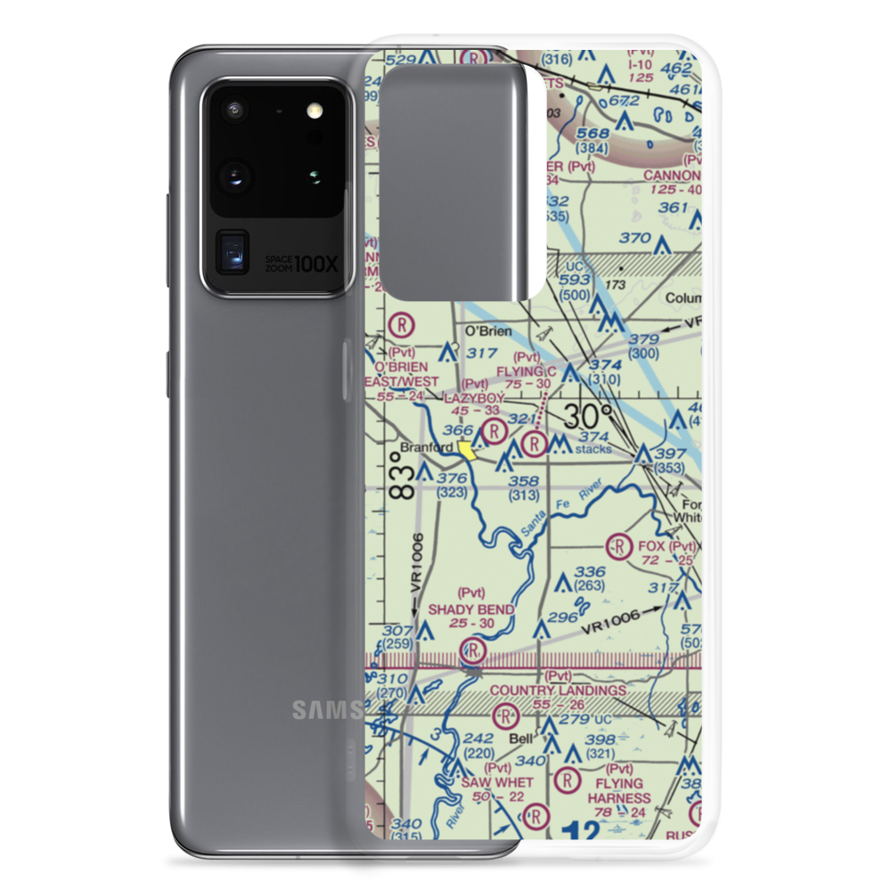 Flying C Farm Airport (FD16) VFR Sectional Samsung Case Samsung Galaxy S20 Ultra model shown