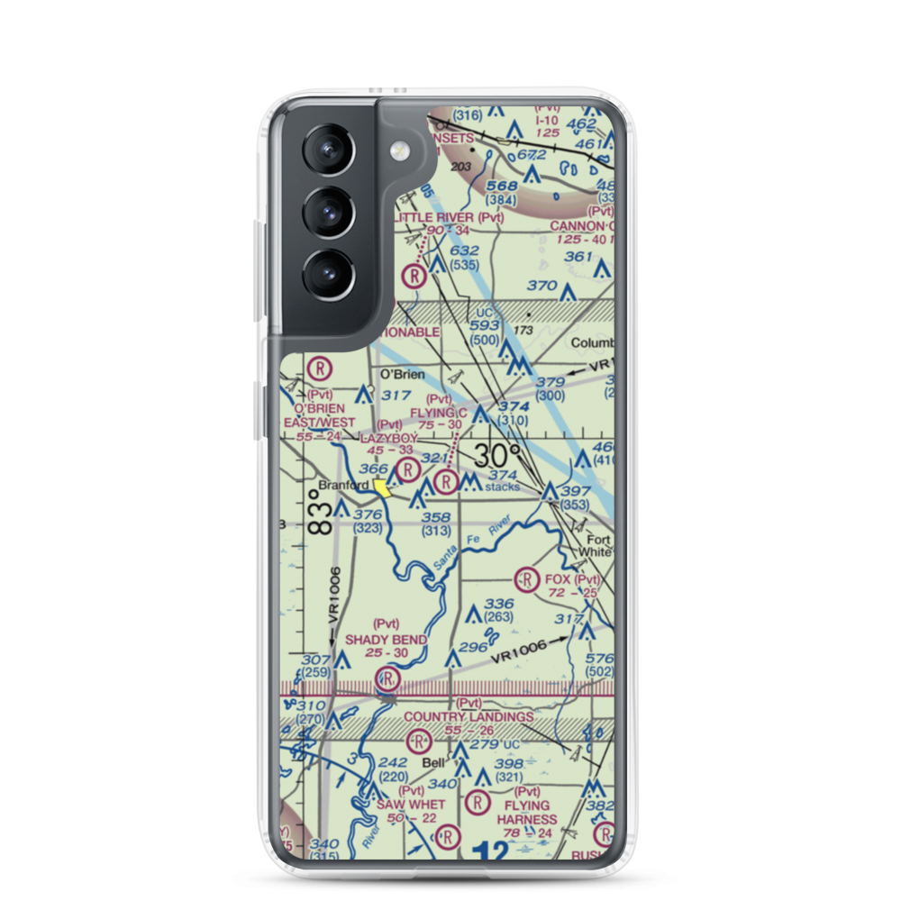 Flying C Farm Airport (FD16) VFR Sectional Samsung Case Samsung Galaxy S21 model shown