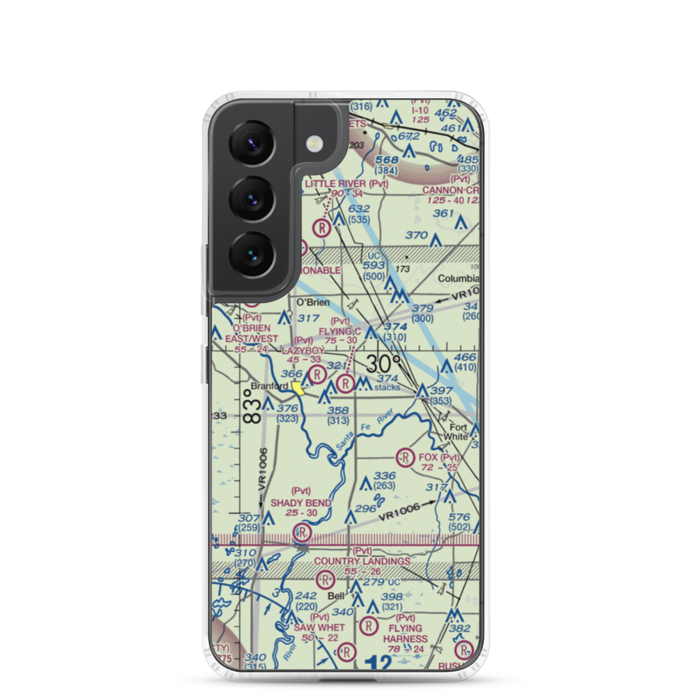 Flying C Farm Airport (FD16) VFR Sectional Samsung Case Samsung Galaxy S22 model shown