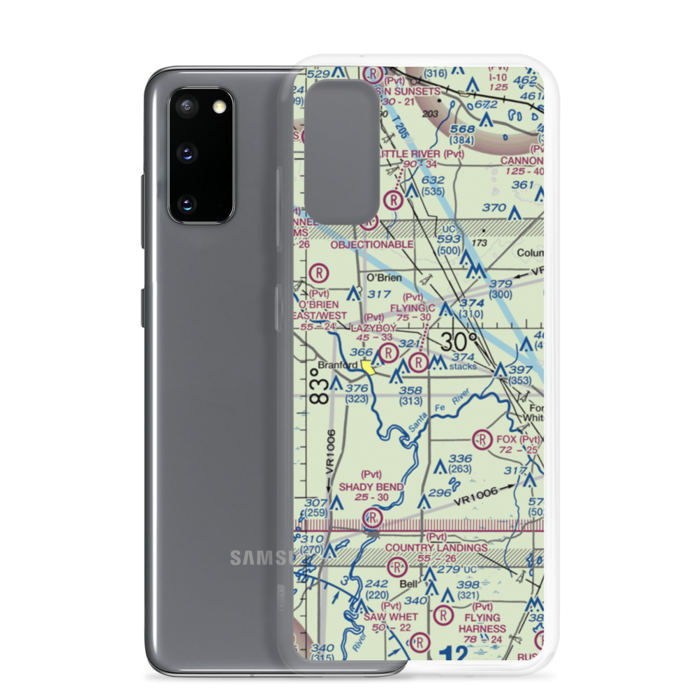 Flying C Farm Airport (FD16) VFR Sectional Samsung Case Samsung Galaxy S20 model shown
