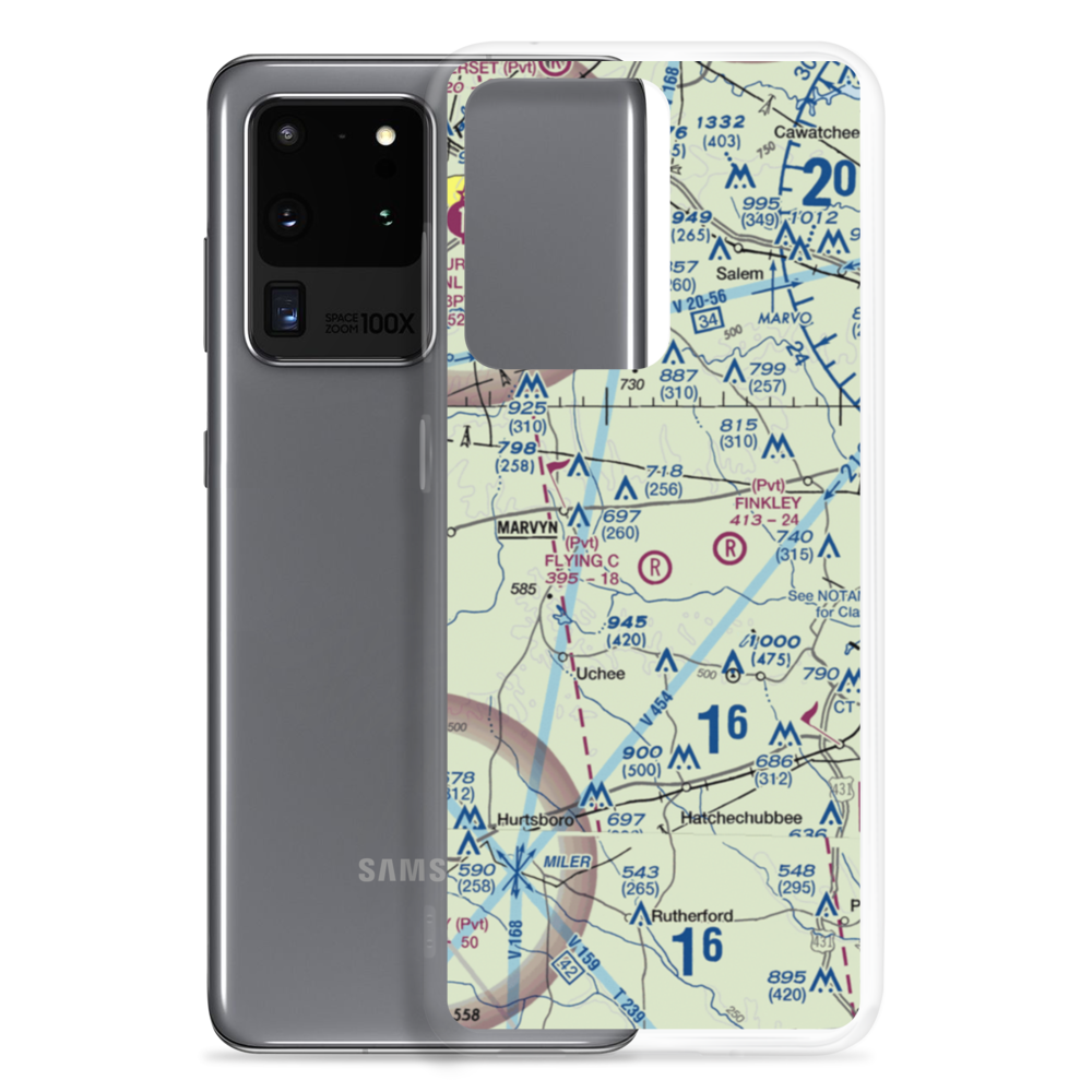 Flying C's Plantation Airport (AL51) VFR Sectional Samsung Case Samsung Galaxy S20 Ultra model shown