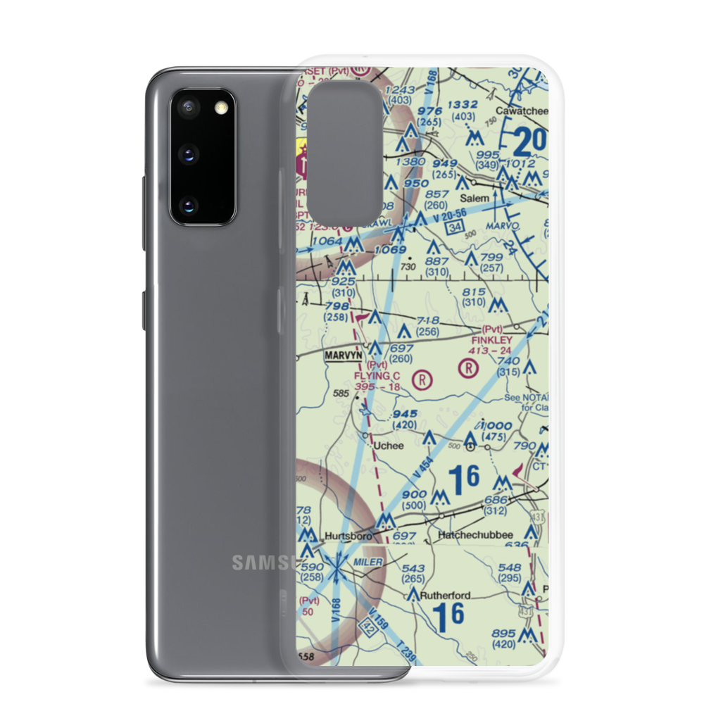 Flying C's Plantation Airport (AL51) VFR Sectional Samsung Case Samsung Galaxy S20 model shown