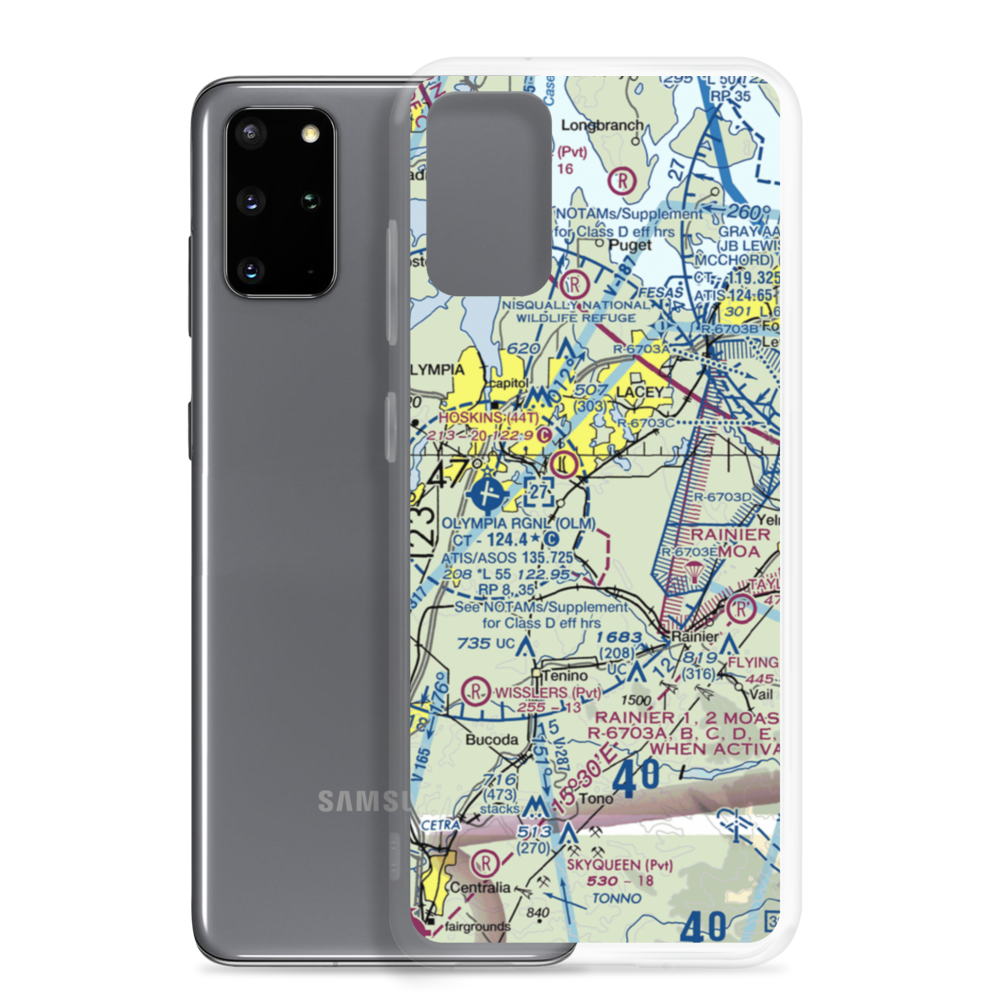 Flying Carpet Airport (3WA9) VFR Sectional Samsung Case Samsung Galaxy S20 Plus model shown