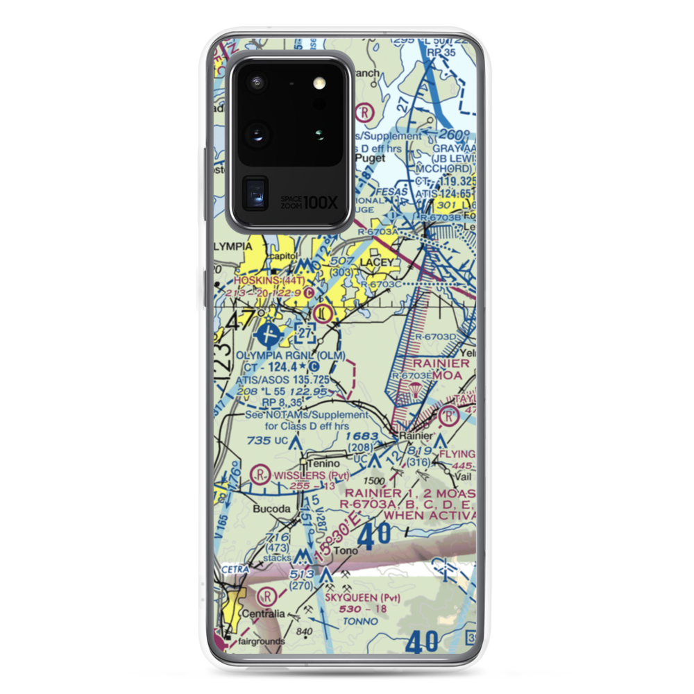 Flying Carpet Airport (3WA9) VFR Sectional Samsung Case Samsung Galaxy S20 Ultra model shown