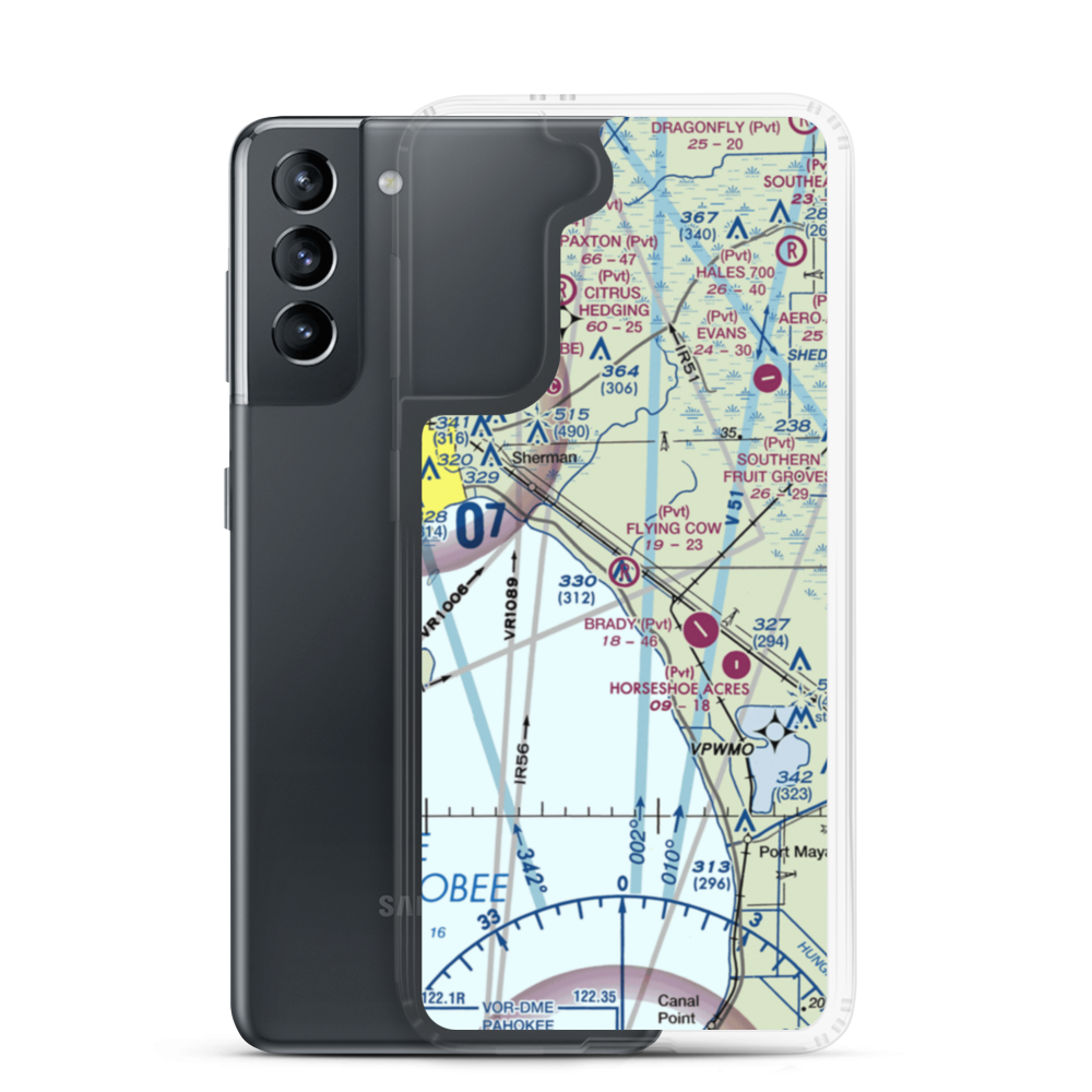 Flying Cow Air Ranch Airport (FD39) VFR Sectional Samsung Case Samsung Galaxy S21 model shown