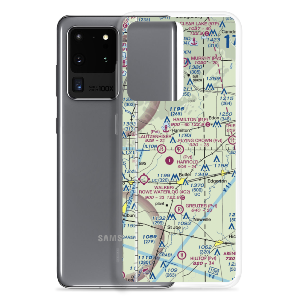 Flying Crown Airport (7IN2) VFR Sectional Samsung Case Samsung Galaxy S20 Ultra model shown