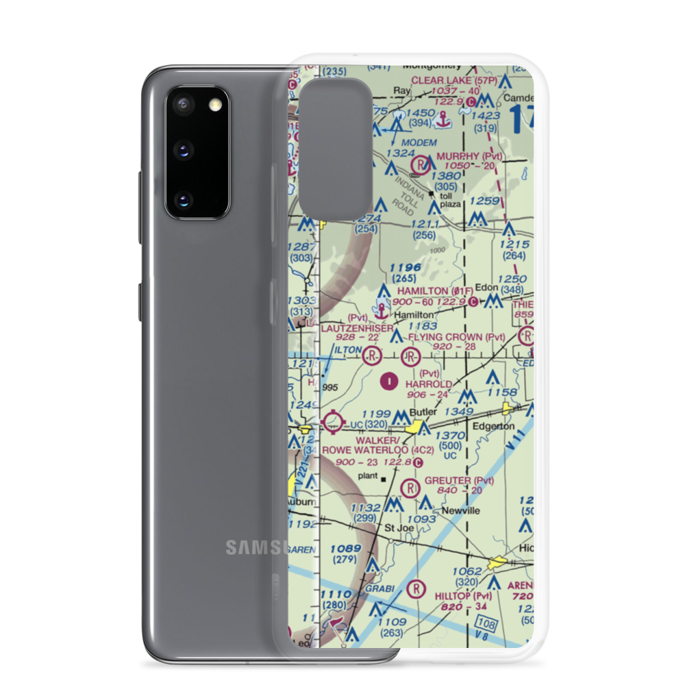 Flying Crown Airport (7IN2) VFR Sectional Samsung Case Samsung Galaxy S20 model shown