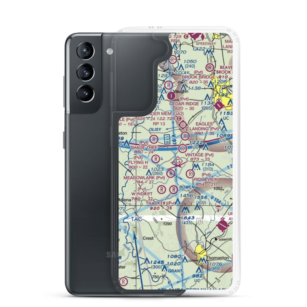 Flying D Airport (1GE5) VFR Sectional Samsung Case Samsung Galaxy S21 model shown