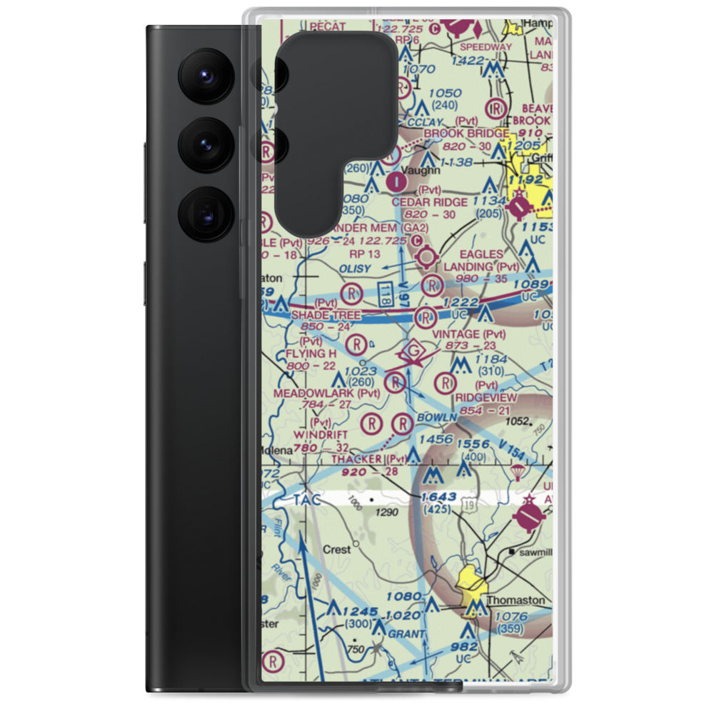 Flying D Airport (1GE5) VFR Sectional Samsung Case Samsung Galaxy S22 Ultra model shown