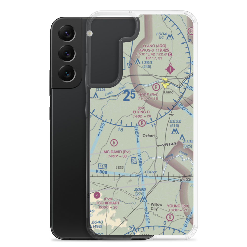 Flying D Airport (XS00) VFR Sectional Samsung Case Samsung Galaxy S22 Plus model shown