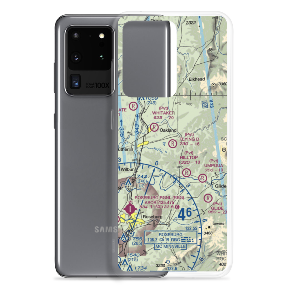Flying D Ranch Airport (OG24) VFR Sectional Samsung Case Samsung Galaxy S20 Ultra model shown