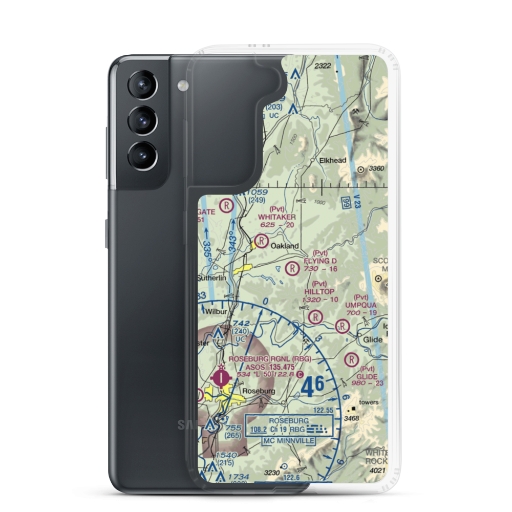 Flying D Ranch Airport (OG24) VFR Sectional Samsung Case Samsung Galaxy S21 model shown
