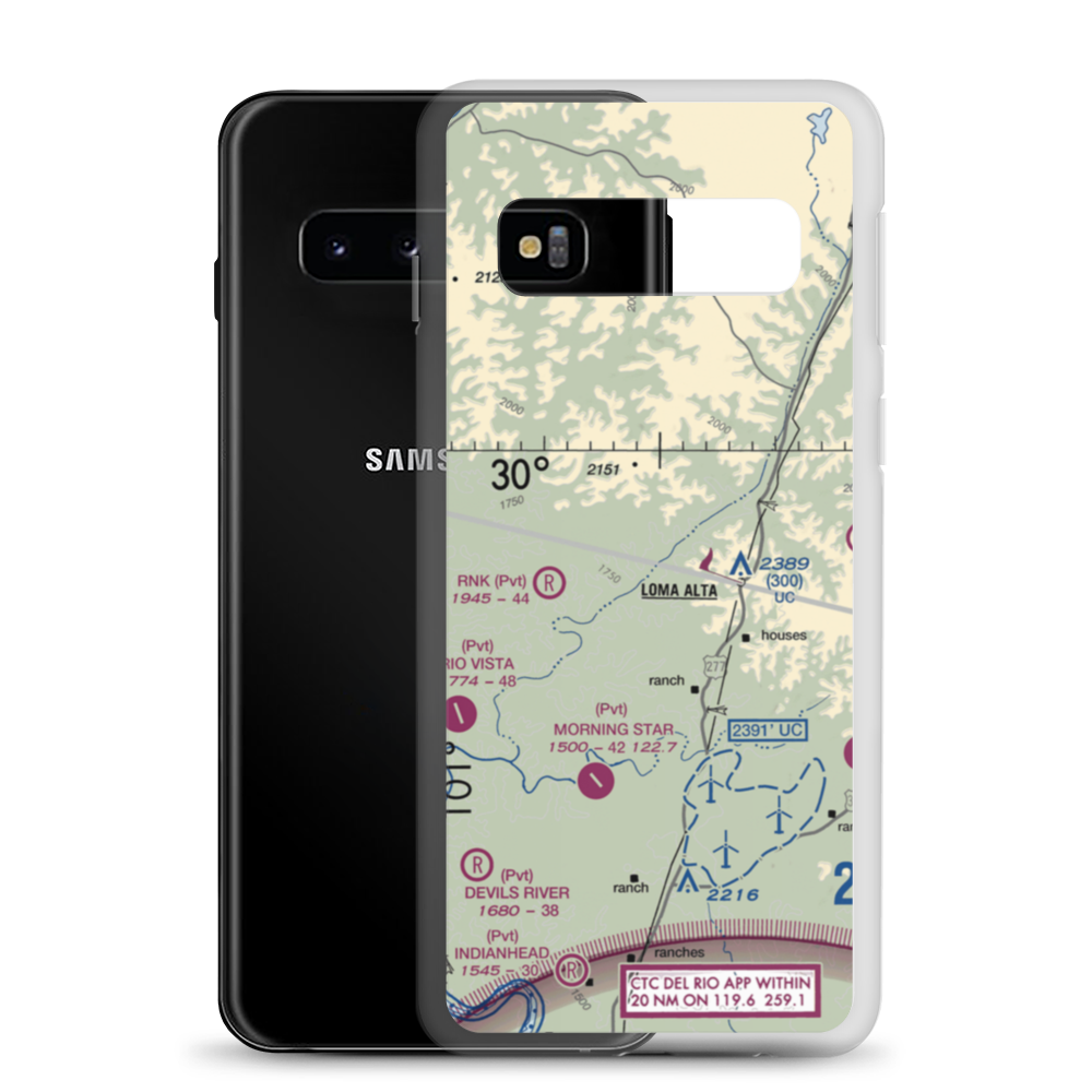 Flying D Ranch Airport (TA29) VFR Sectional Samsung Case Samsung Galaxy S10 model shown