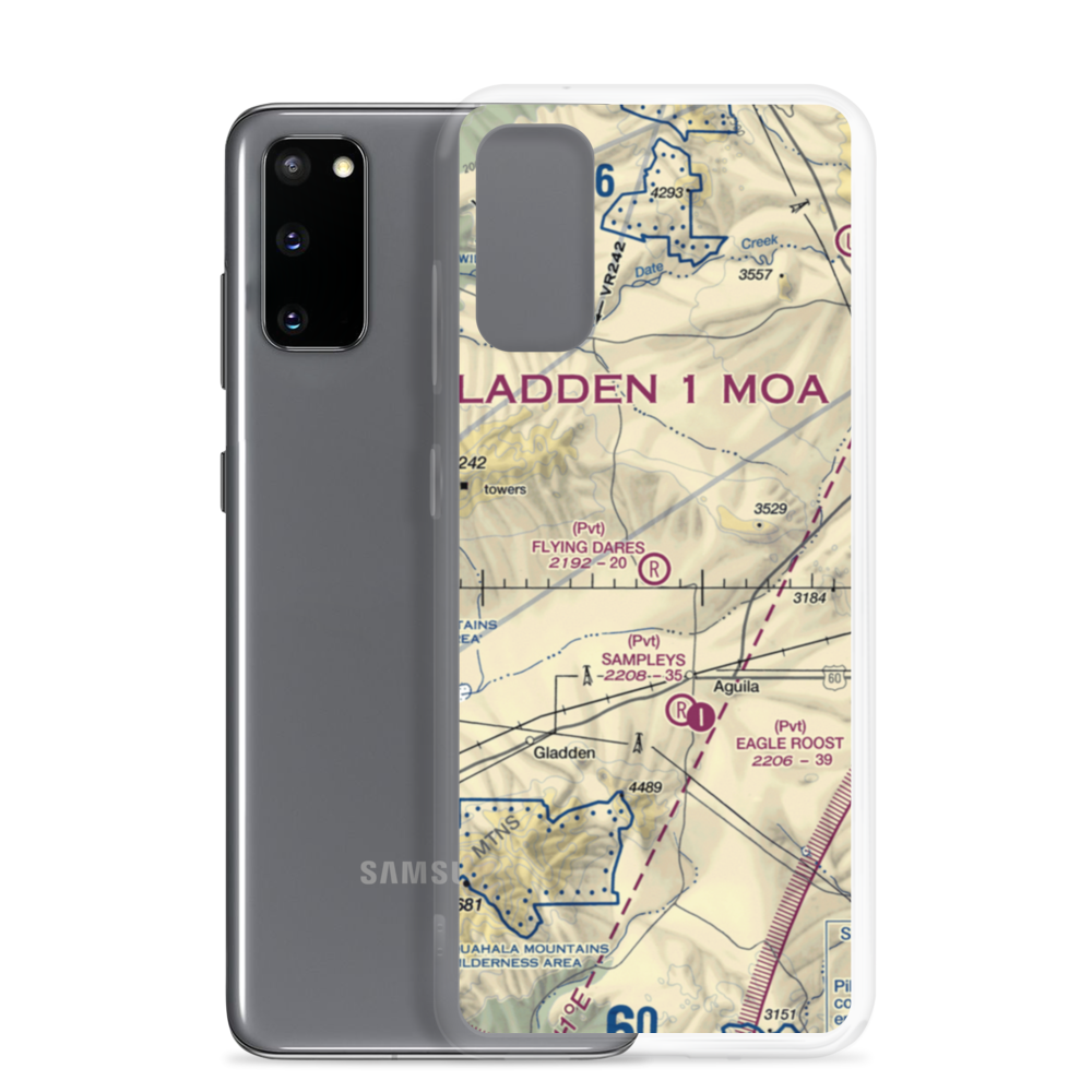 Flying Dare's Ranch Airport (26AZ) VFR Sectional Samsung Case Samsung Galaxy S20 model shown