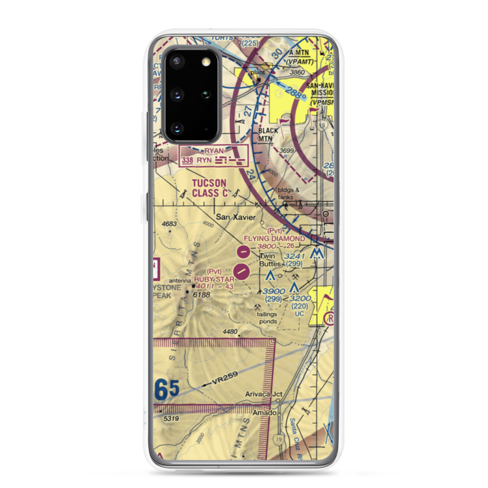 Flying Diamond Airport (6AZ8) VFR Sectional Samsung Case Samsung Galaxy S20 Plus model shown