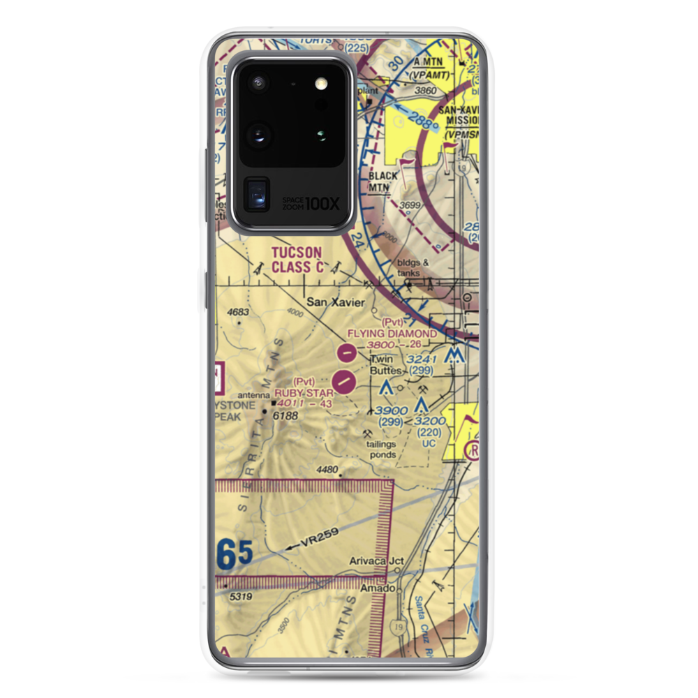 Flying Diamond Airport (6AZ8) VFR Sectional Samsung Case Samsung Galaxy S20 Ultra model shown