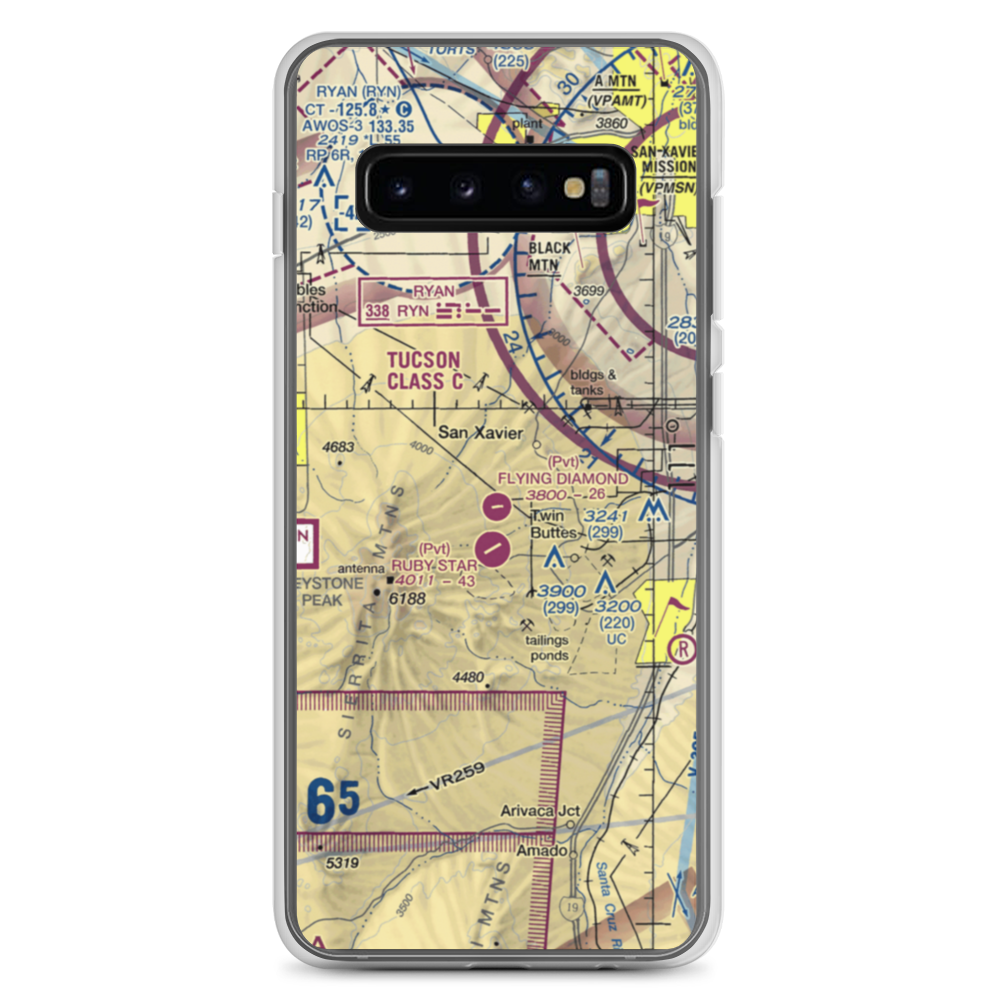 Flying Diamond Airport (6AZ8) VFR Sectional Samsung Case Samsung Galaxy S10+ model shown