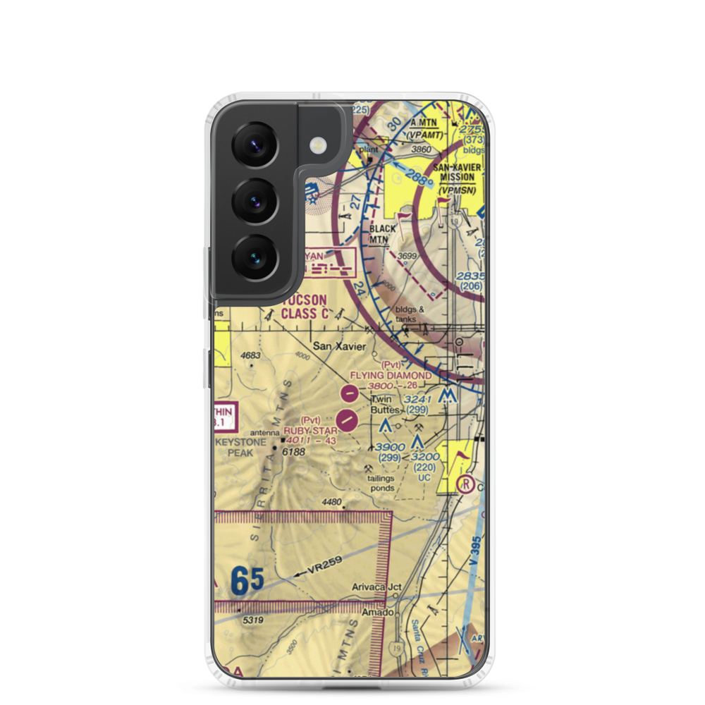 Flying Diamond Airport (6AZ8) VFR Sectional Samsung Case Samsung Galaxy S22 model shown
