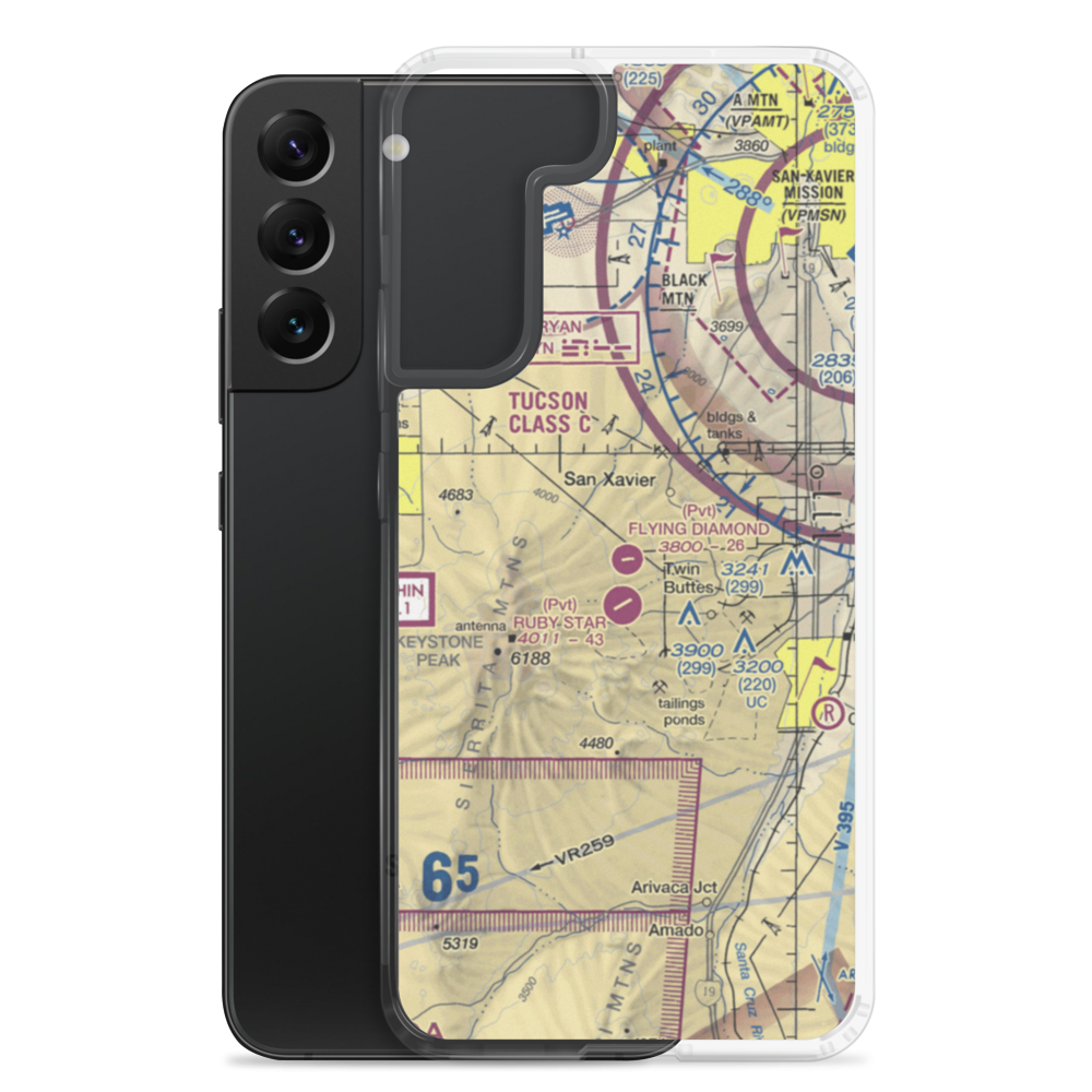 Flying Diamond Airport (6AZ8) VFR Sectional Samsung Case Samsung Galaxy S22 Plus model shown