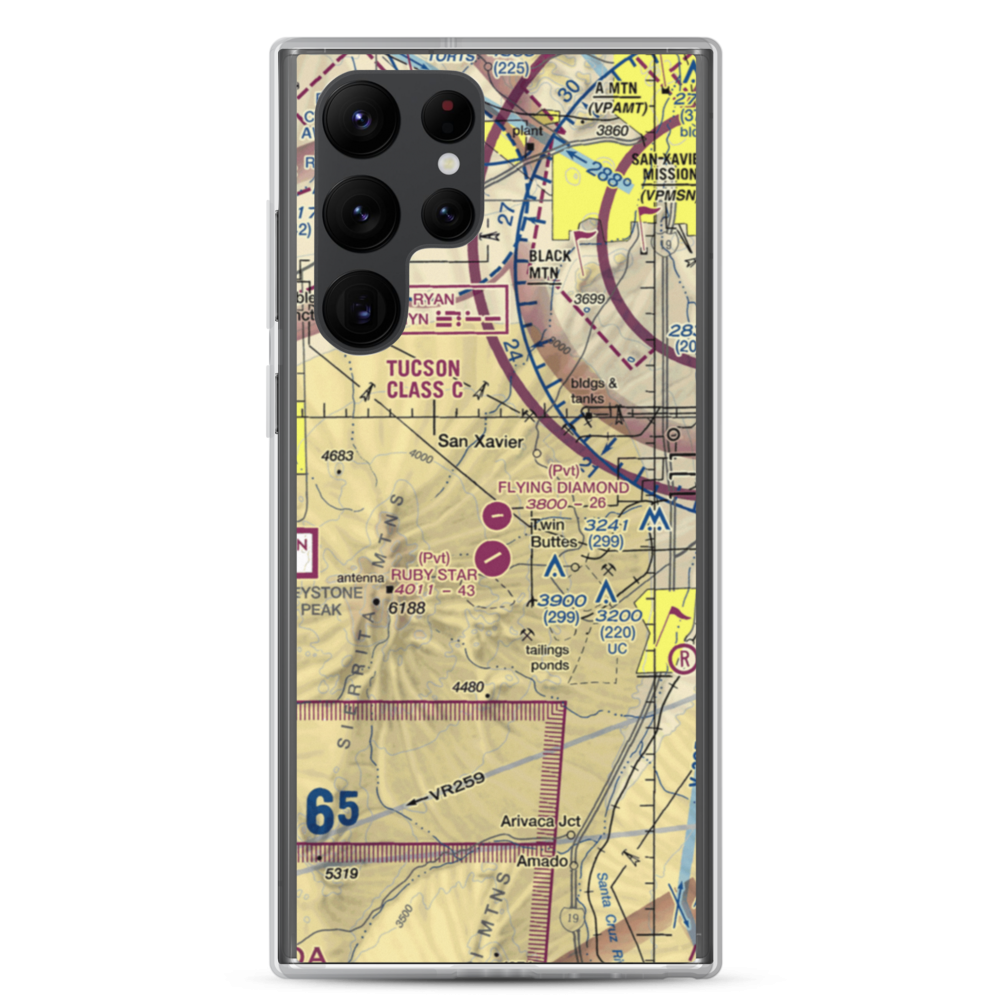 Flying Diamond Airport (6AZ8) VFR Sectional Samsung Case Samsung Galaxy S22 Ultra model shown