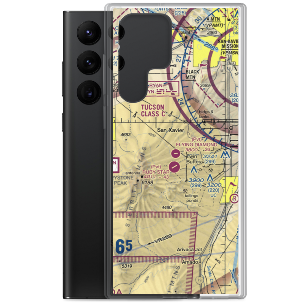 Flying Diamond Airport (6AZ8) VFR Sectional Samsung Case Samsung Galaxy S22 Ultra model shown