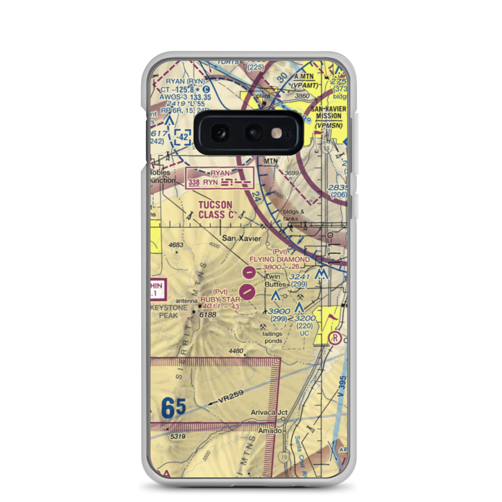 Flying Diamond Airport (6AZ8) VFR Sectional Samsung Case Samsung Galaxy S10e model shown
