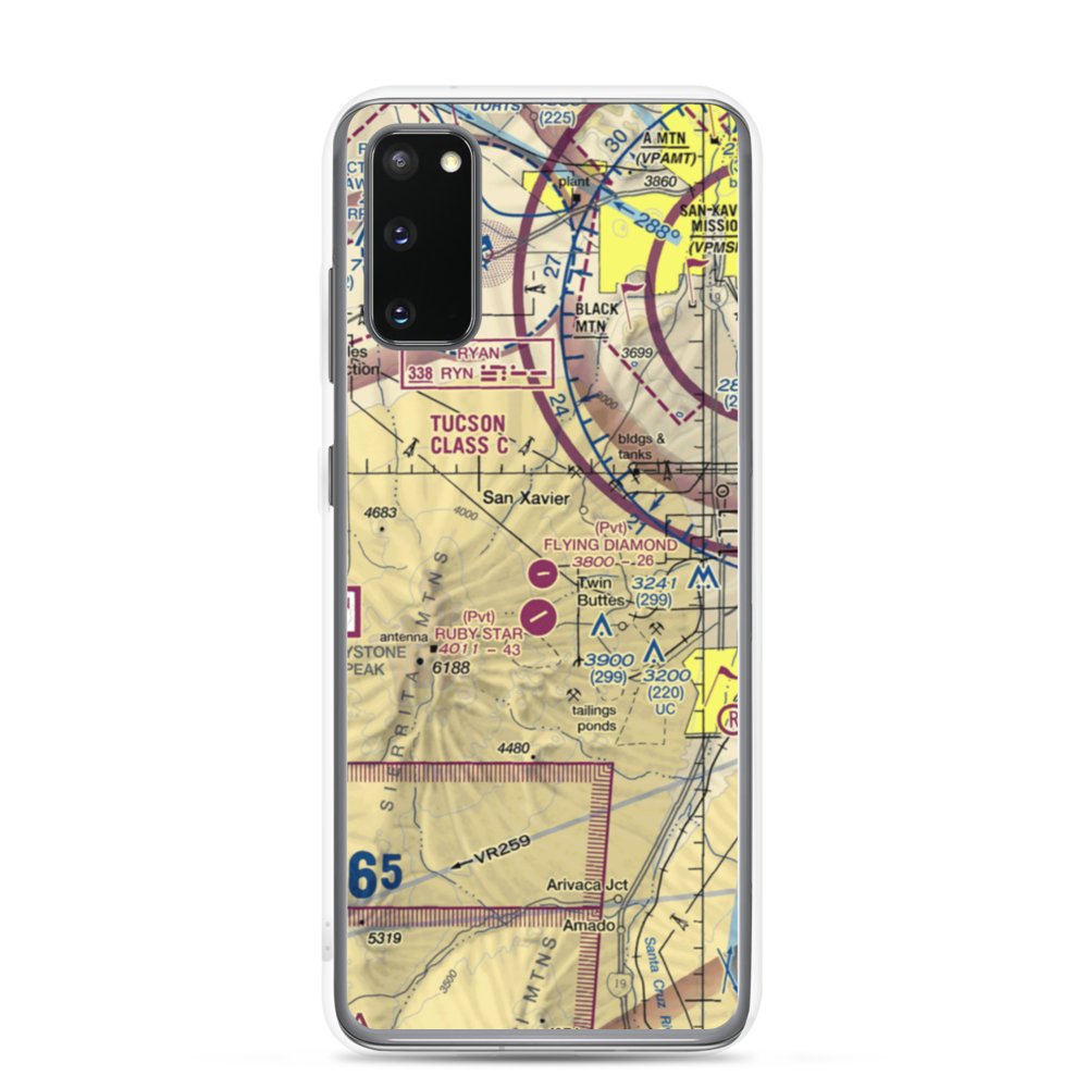 Flying Diamond Airport (6AZ8) VFR Sectional Samsung Case Samsung Galaxy S20 model shown