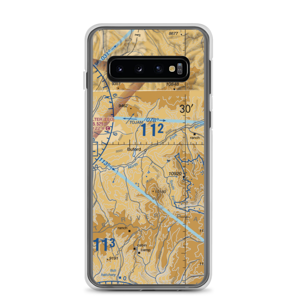 Flying Dog Ranch Airstrip (41CO) VFR Sectional Samsung Case Samsung Galaxy S10 model shown