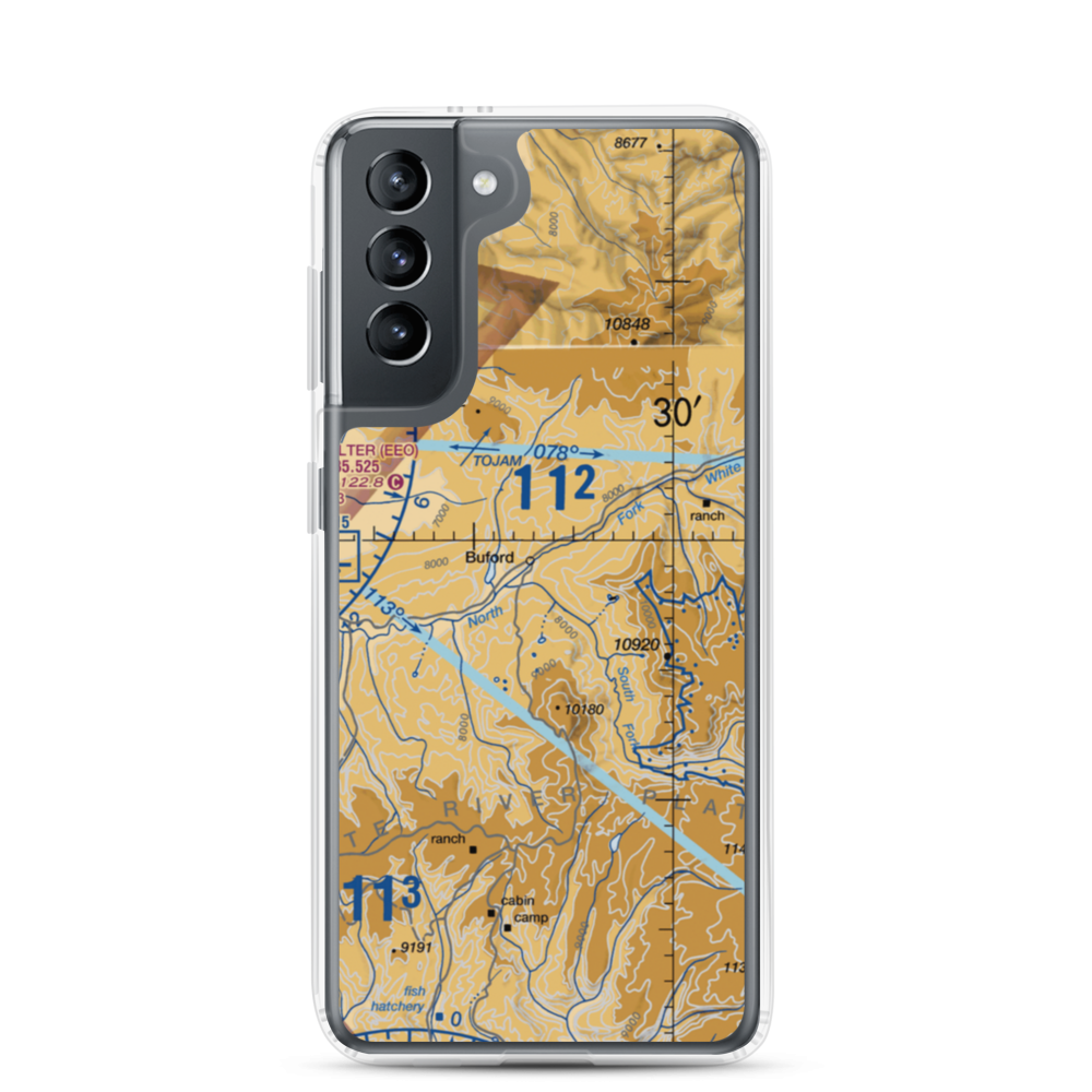 Flying Dog Ranch Airstrip (41CO) VFR Sectional Samsung Case Samsung Galaxy S21 model shown