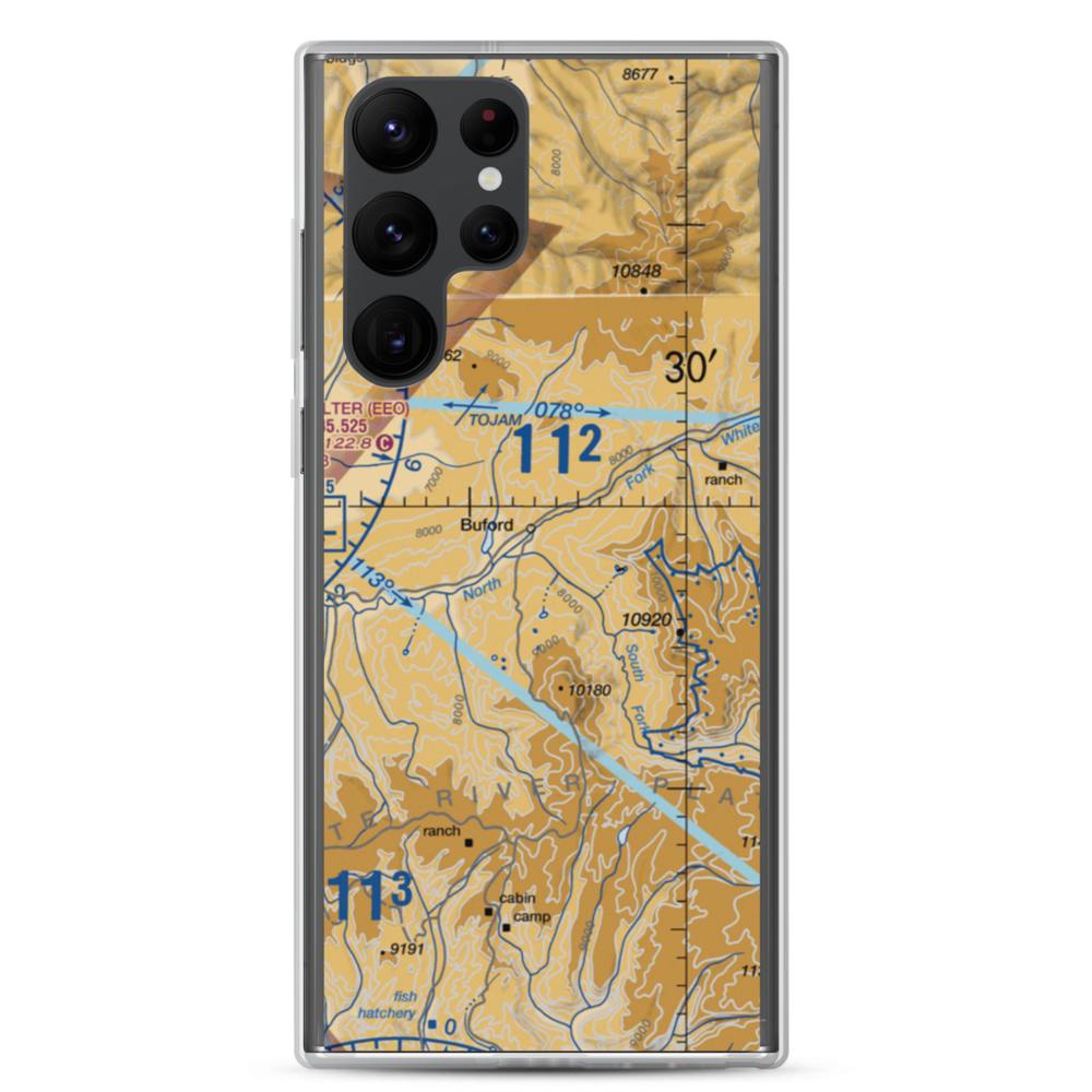 Flying Dog Ranch Airstrip (41CO) VFR Sectional Samsung Case Samsung Galaxy S22 Ultra model shown