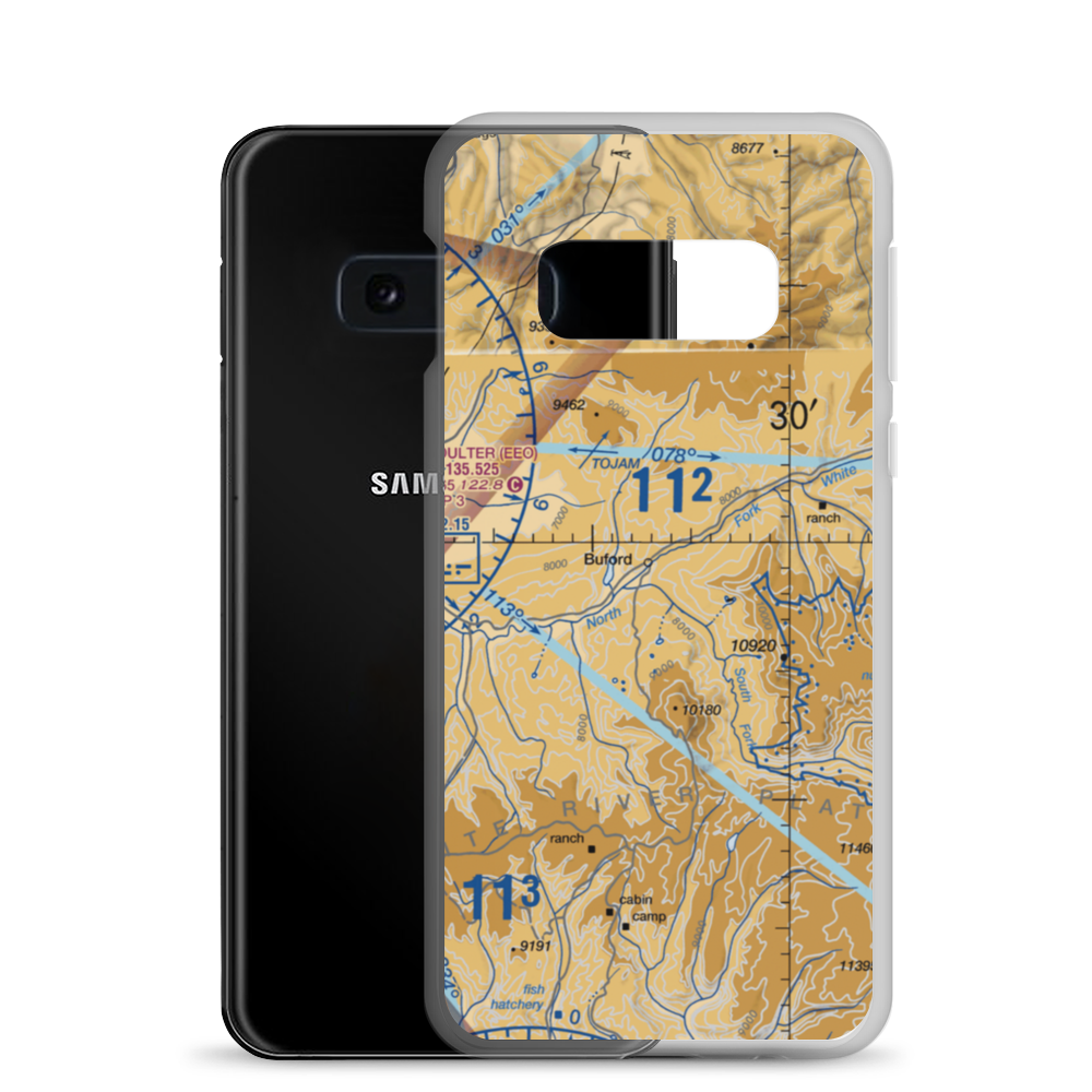 Flying Dog Ranch Airstrip (41CO) VFR Sectional Samsung Case Samsung Galaxy S10e model shown