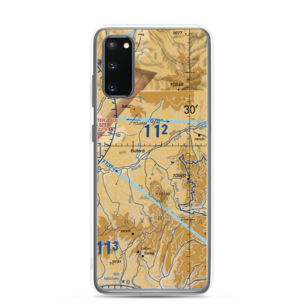 Flying Dog Ranch Airstrip (41CO) VFR Sectional Samsung Case Samsung Galaxy S20 model shown