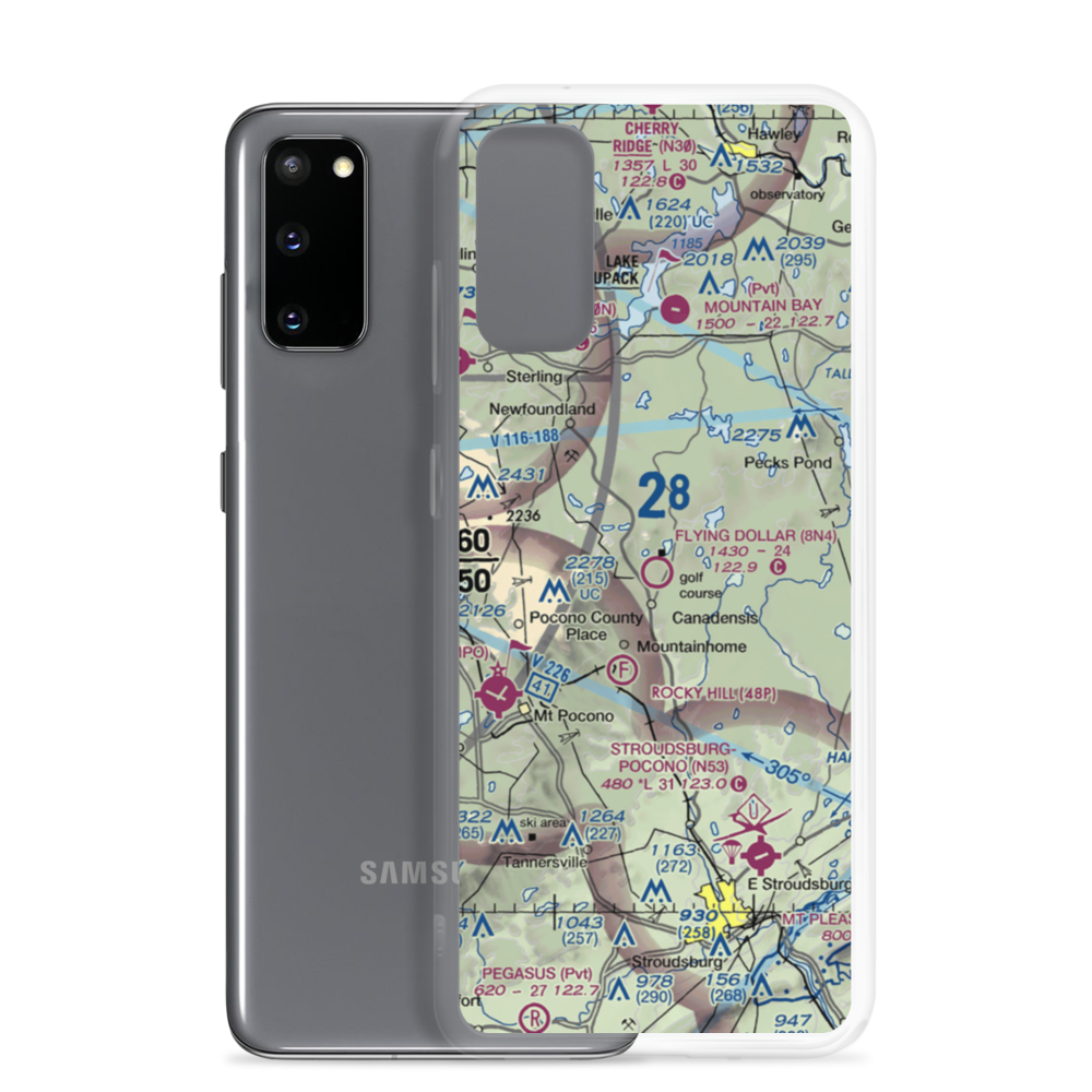 Flying Dollar Airport (8N4) VFR Sectional Samsung Case Samsung Galaxy S20 model shown