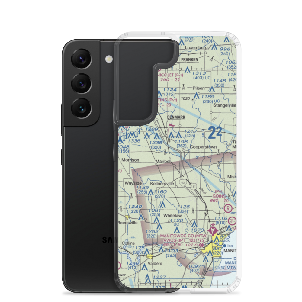Flying Dollar Ranch Airport (9WI2) VFR Sectional Samsung Case Samsung Galaxy S22 model shown