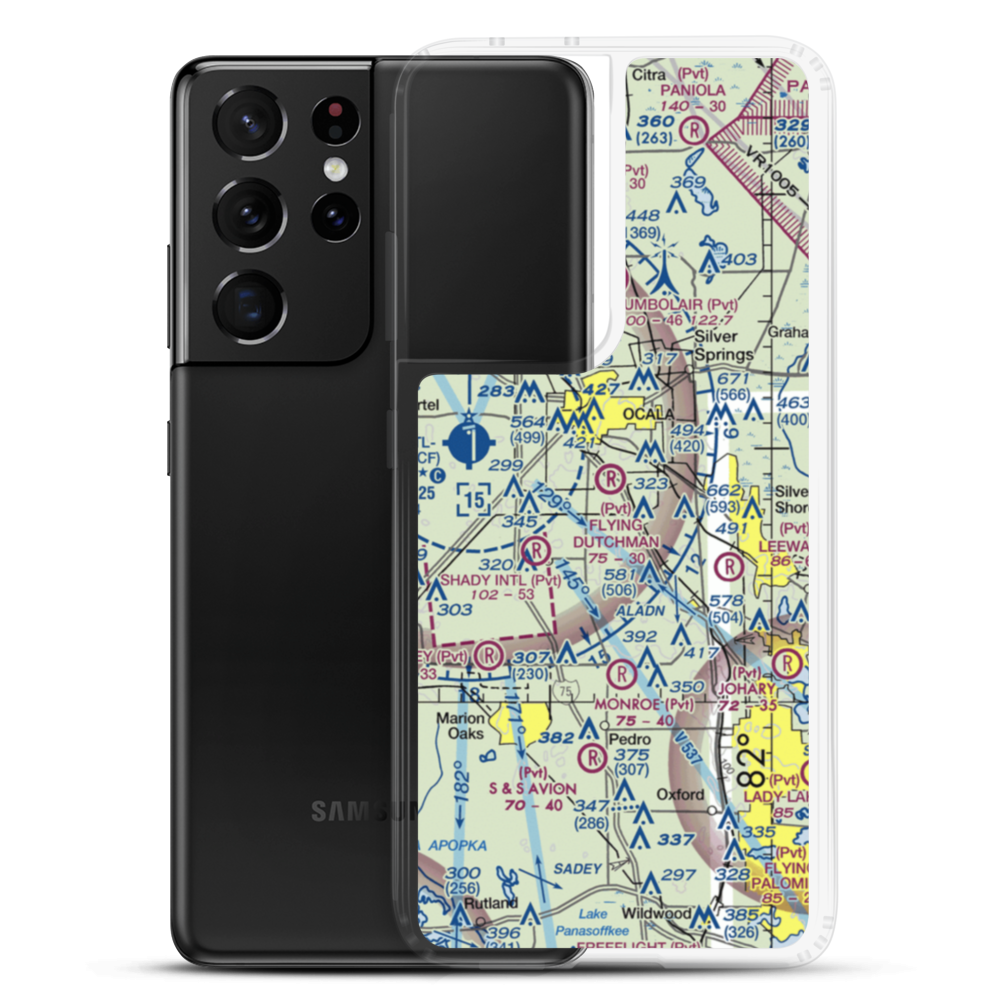 Flying Dutchman Ranch Airport (FD29) VFR Sectional Samsung Case Samsung Galaxy S21 Ultra model shown