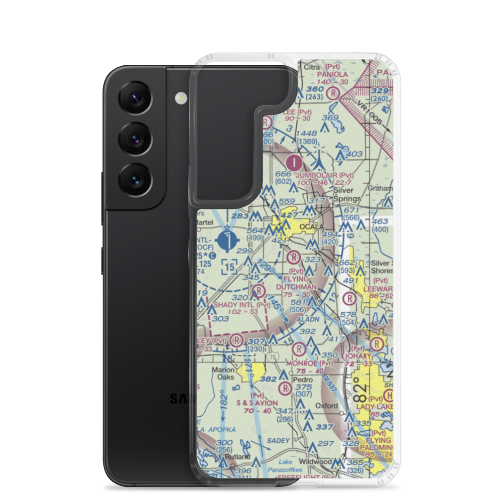 Flying Dutchman Ranch Airport (FD29) VFR Sectional Samsung Case Samsung Galaxy S22 model shown
