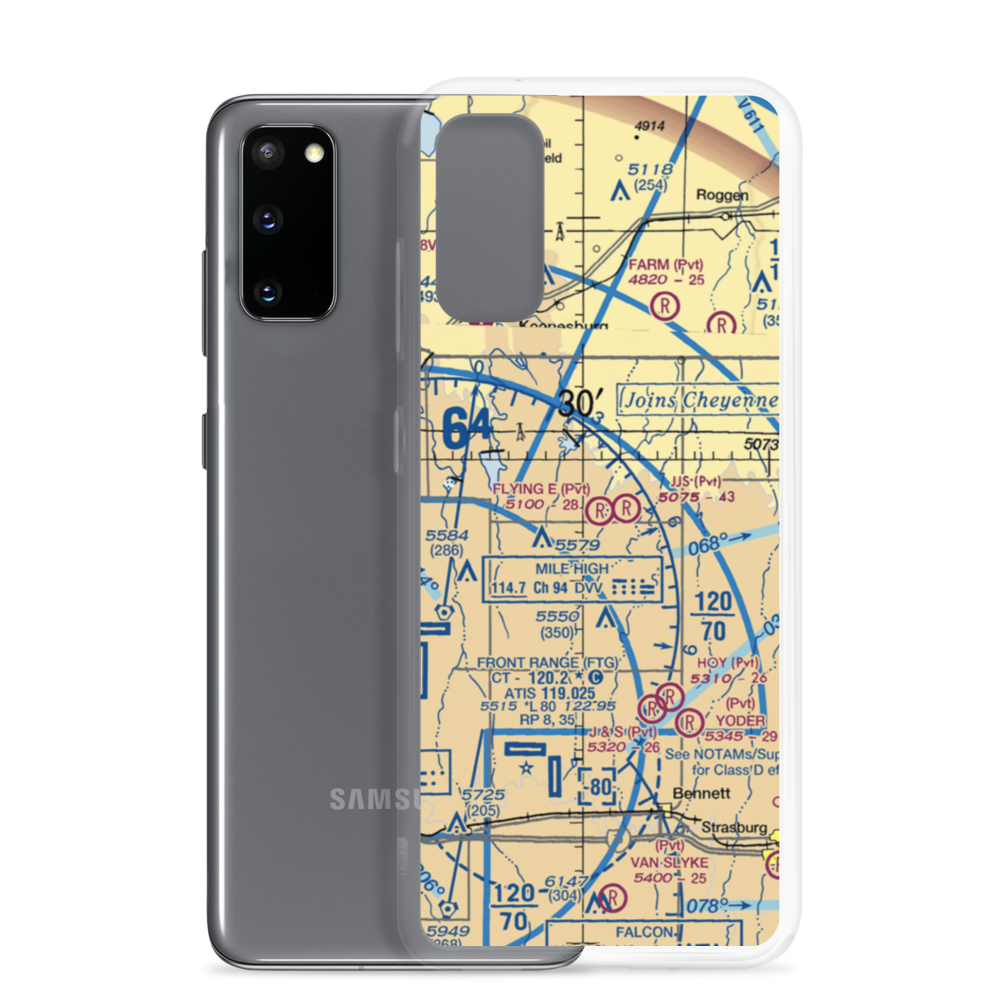 Flying E Airport (22CO) VFR Sectional Samsung Case Samsung Galaxy S20 model shown