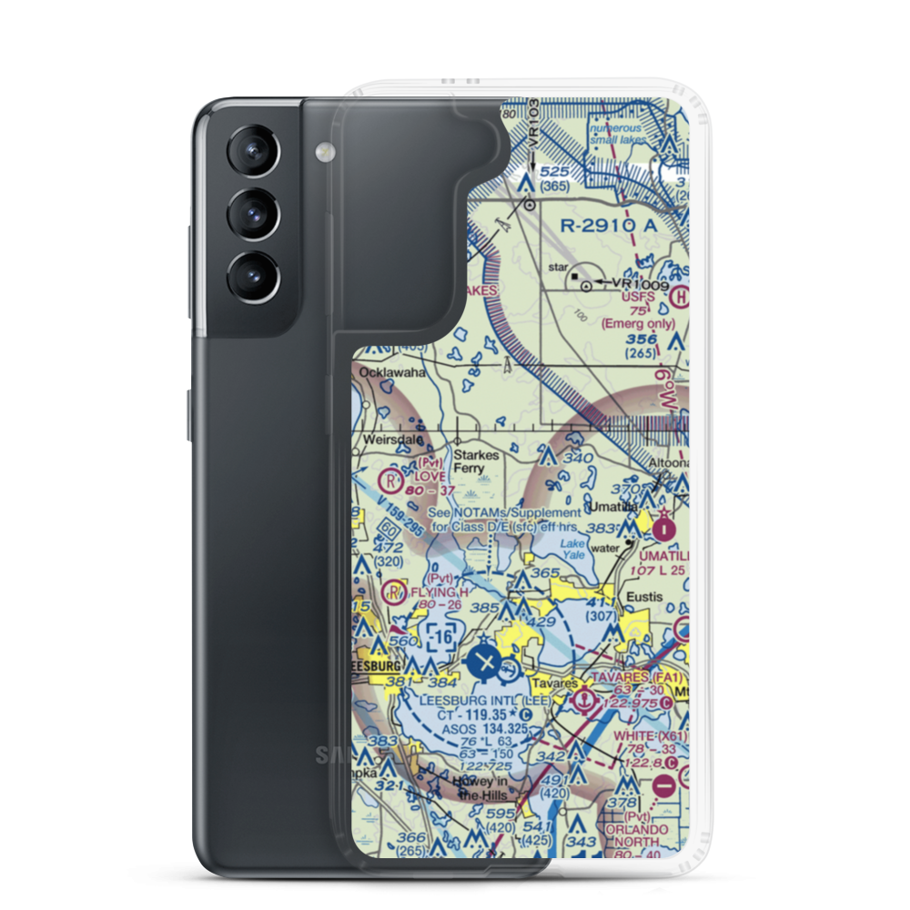 Flying Exotics Airport (47FL) VFR Sectional Samsung Case Samsung Galaxy S21 model shown