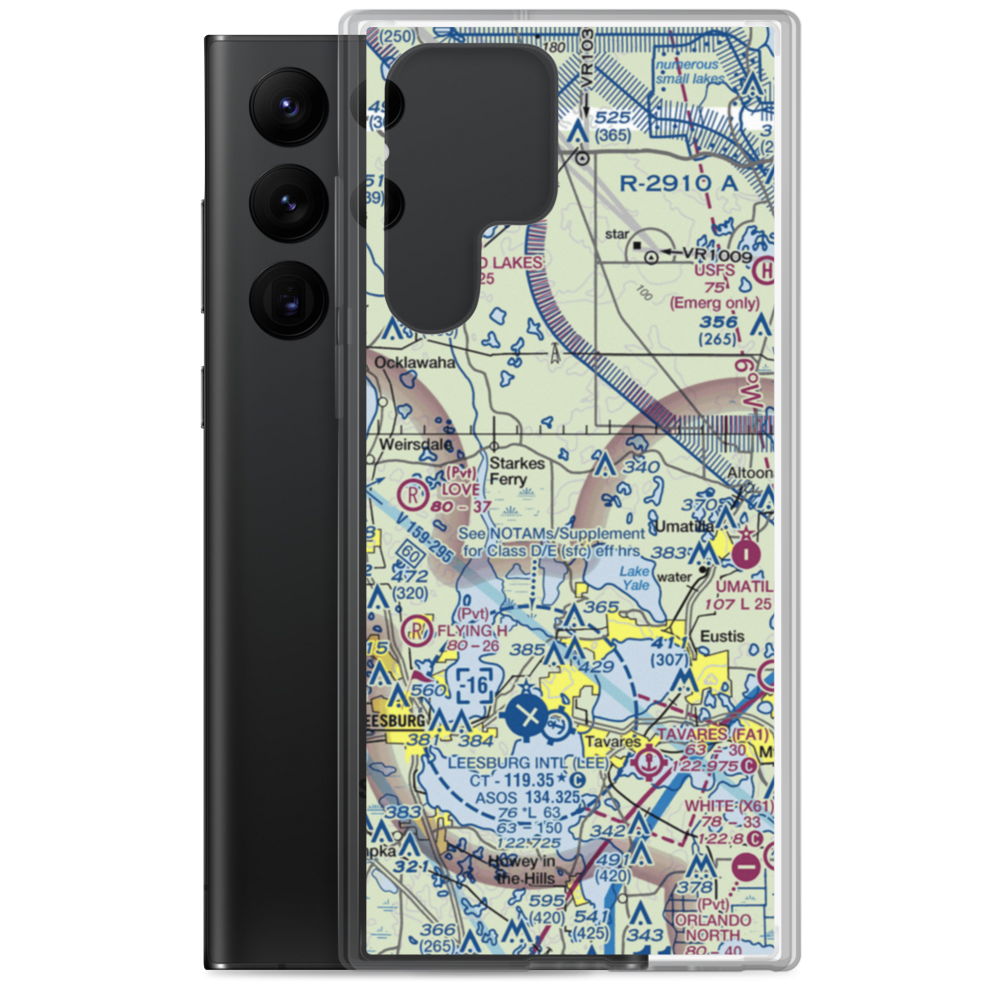 Flying Exotics Airport (47FL) VFR Sectional Samsung Case Samsung Galaxy S22 Ultra model shown