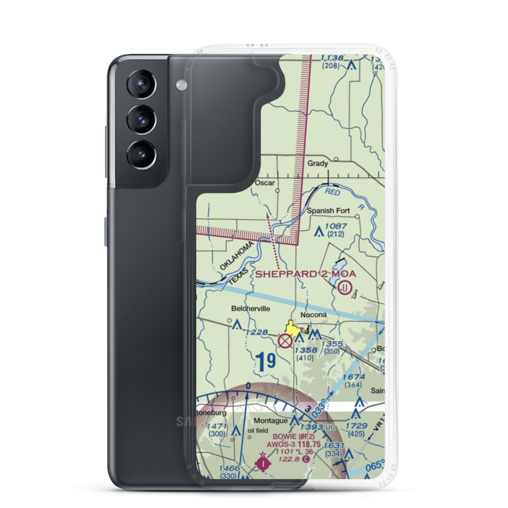 Flying F Airport (US-0232) VFR Sectional Samsung Case Samsung Galaxy S21 model shown