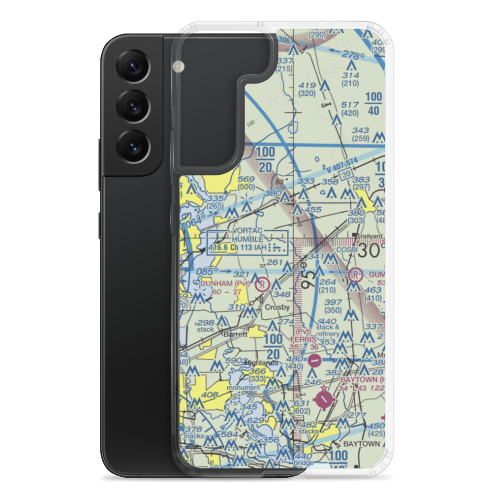 Flying F Ranch Airport (1TE2) VFR Sectional Samsung Case Samsung Galaxy S22 Plus model shown