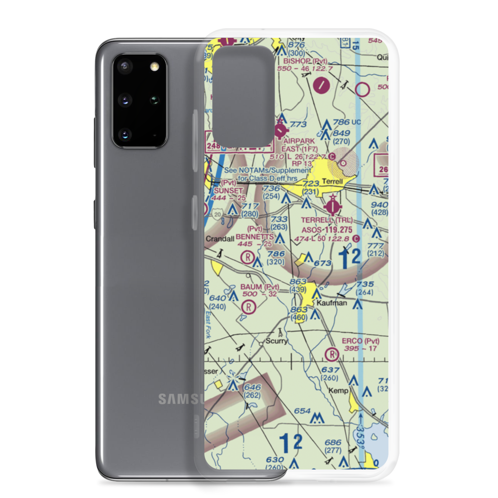 Flying G Airport (28XS) VFR Sectional Samsung Case Samsung Galaxy S20 Plus model shown