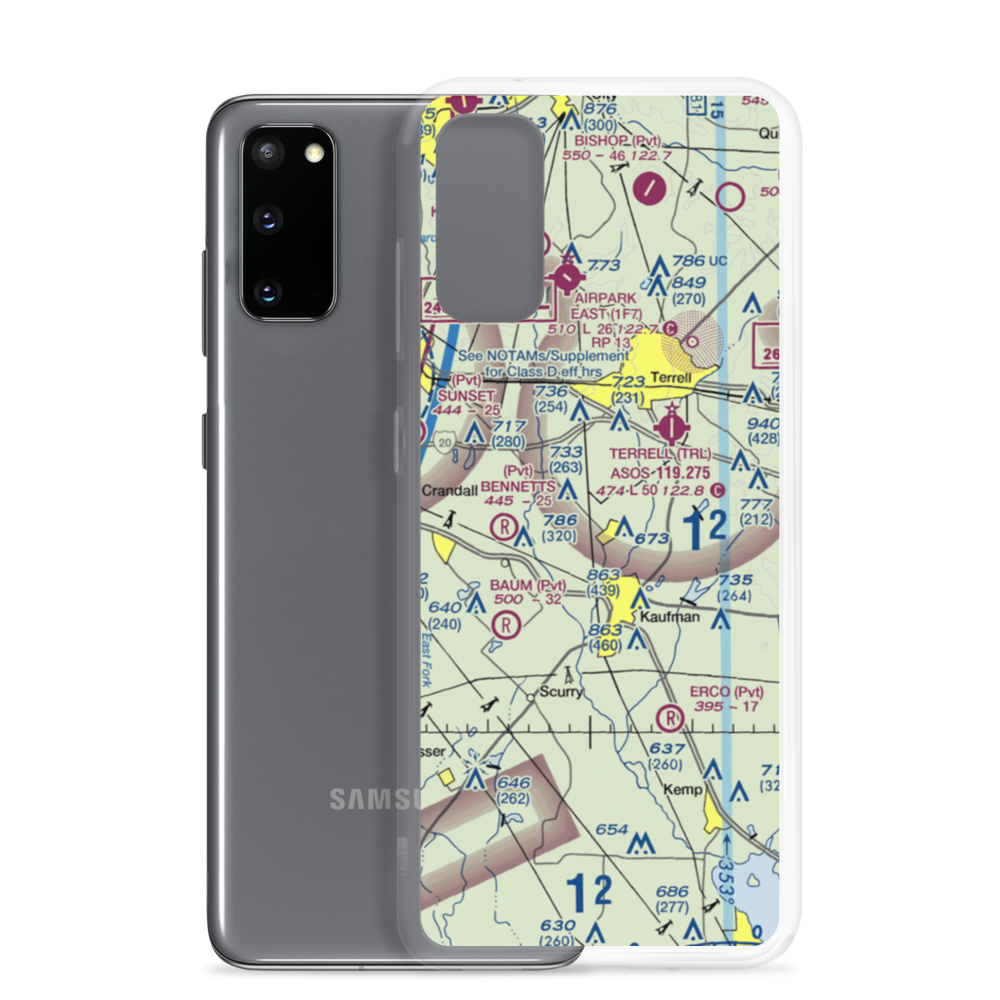 Flying G Airport (28XS) VFR Sectional Samsung Case Samsung Galaxy S20 model shown