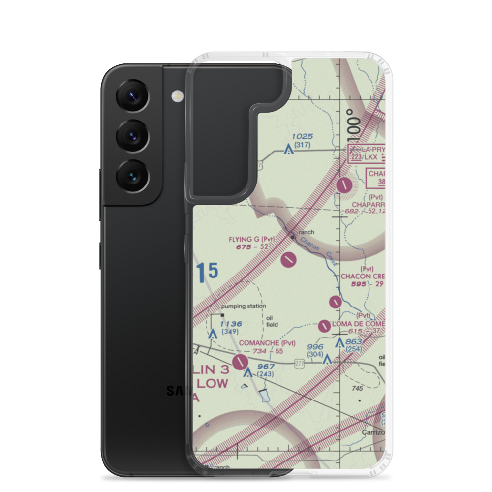 Flying G Airport (TA34) VFR Sectional Samsung Case Samsung Galaxy S22 model shown