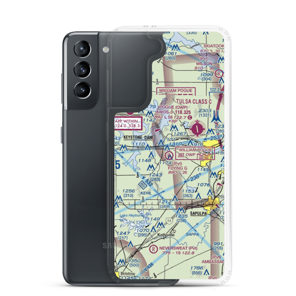 Flying G Ranch Airport (3OK8) VFR Sectional Samsung Case Samsung Galaxy S21 model shown