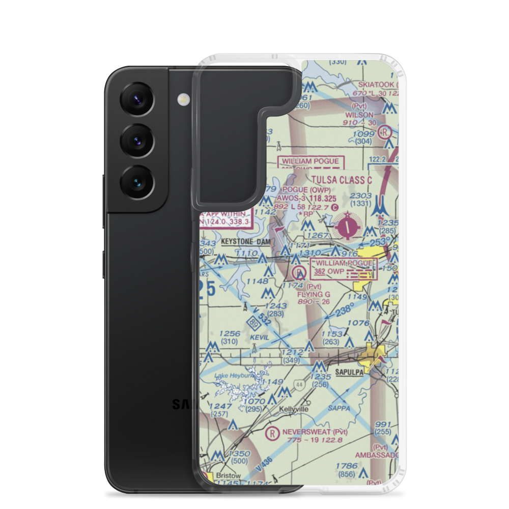Flying G Ranch Airport (3OK8) VFR Sectional Samsung Case Samsung Galaxy S22 model shown